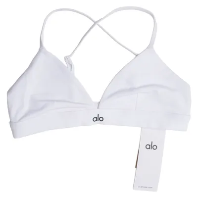 Sports bra (White) from Alo Yoga Elastane, Polyamide, Polyester