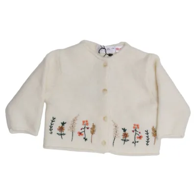 Cardigan (Hvid, Flerfarvet) fra Zara Akryl, Polyester