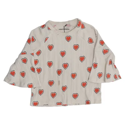 Lange mouwen shirt (Wit, Rood) van Mini Rodini