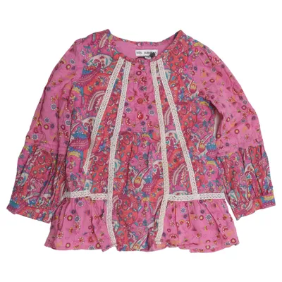 Blouse (Pink, Multicolored) from Marks & Spencer Autograph Cotton