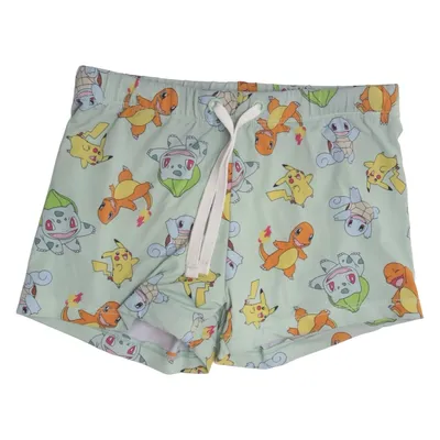 Badshorts (Grön, Flerfärgad) från Pokémon Elastan, Polyamid