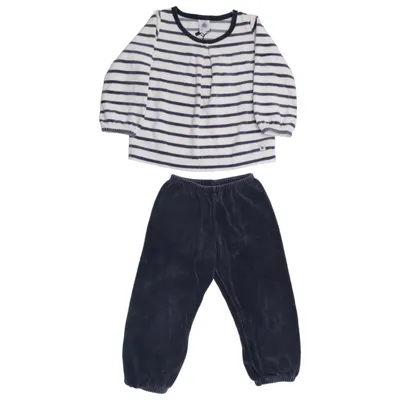 Pajamas (Blue, White) from Petit Bateau Cotton, Polyester