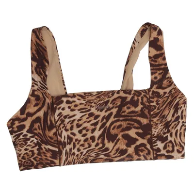 Sports bra (Brown, Beige) from Stronger Elastane, Polyamide, Polyester