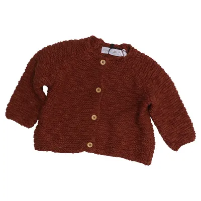 Cardigan (Marron) de Zara Coton, Lin, Polyester