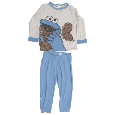 Pyjama (Blanc, Bleu, Marron, Multicolore) de Sesame Street x H&M Coton