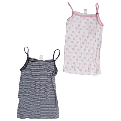 Tanktop  (Hvid, Pink) fra Topo Bomuld, Elastan