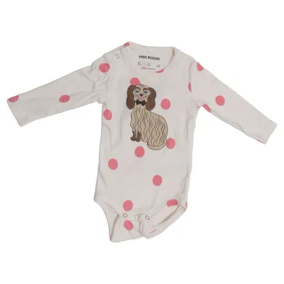Body (Blanc, Rose) de Mini Rodini Coton