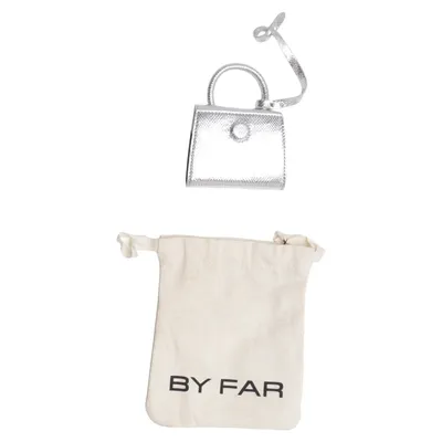 Handtasche (Mini Mini Silver Disco Leather) von By Far Leder