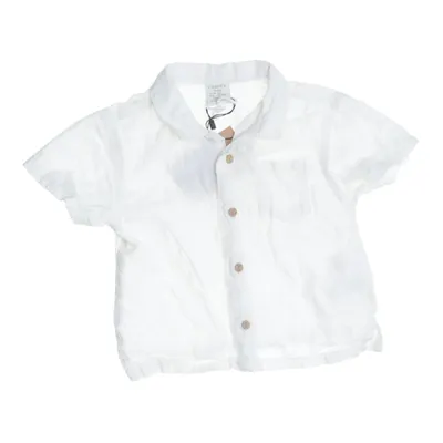 Korte mouwen shirt (Wit) van Lindex Baby Katoen, Linnen