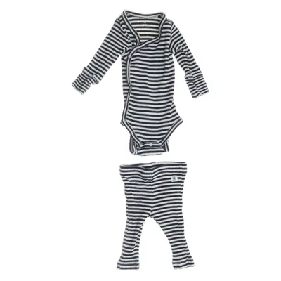 Set (Blå, Vit) från Lindex Baby Bomull, Elastan