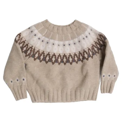 Strickpullover (Beige, Braun, Weiß) von Tartine et Chocolat Wolle