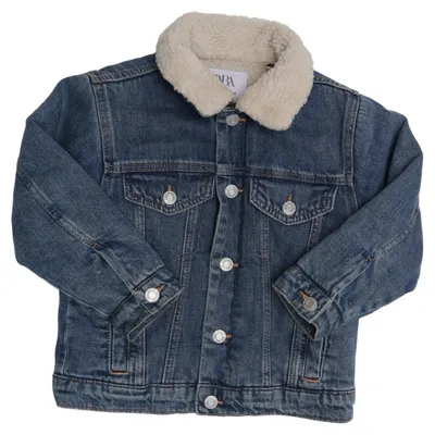 Foret Jeansjakke (Blå, Beige) fra Zara Polyester