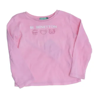 Lange mouwen shirt (Roze) van United Colors of Benetton Katoen