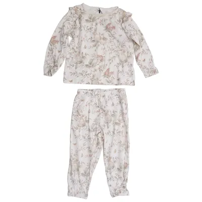 Pajamas (White, Brown, Green) from Newbie by KappAhl Cotton