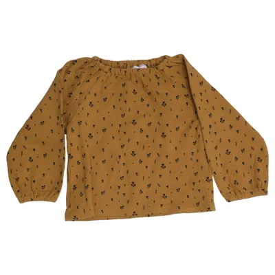 Top (Yellow, Black) from Zara Baby Cotton, Elastane, Polyester
