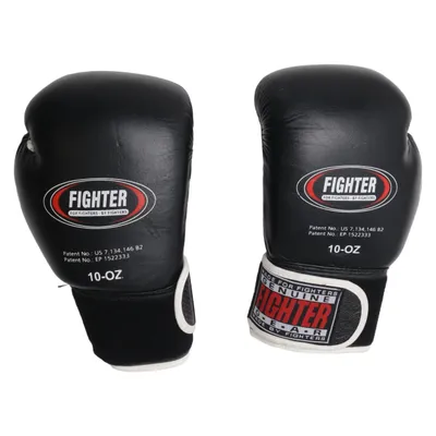Gants de boxe (Noir, Blanc, Rouge) de Fighter