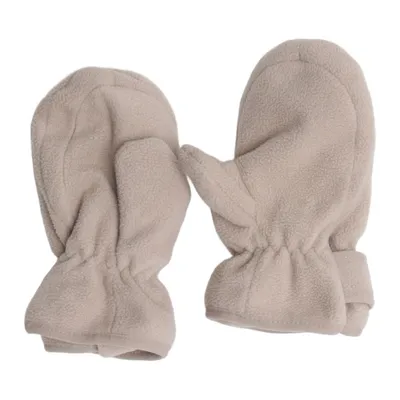 Fäustlinge (Beige) von Polarn O. Pyret Bio-Baumwolle, Recyceltes Polyester