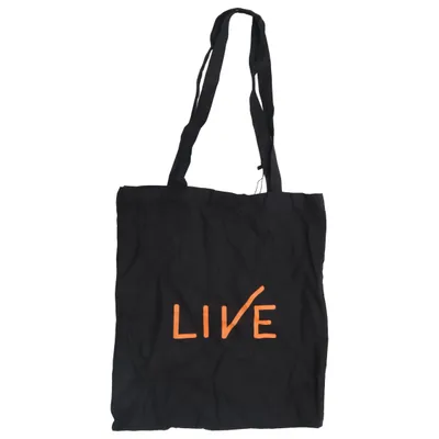 Canvas tas (Zwart, Oranje) van Live