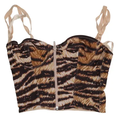 Bustier (Marron, Beige, Noir) Coton, Polyamide, Soie