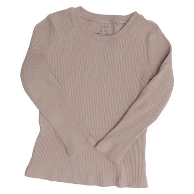 Långärmad t-shirt (Beige) från Lindex Bomull, Elastan