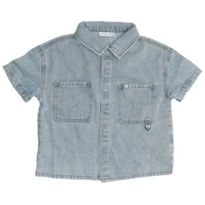 Jeansskjorte (DNM Boxy 1/2 Shirt) fra Name It Bomuld