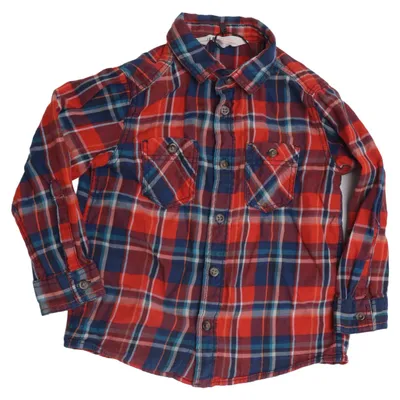 Flanellskjorta (Blå, Röd, Flerfärgad) från H&M Bomull