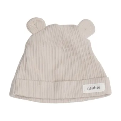 Beaniemössa (Beige) från Newbie by KappAhl Bomull, Elastan