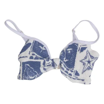 Haut de bikini (Bleu, Blanc) de Cleonie Élasthane