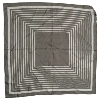 Mouchoir (Gris, Blanc) de John Henric Soie