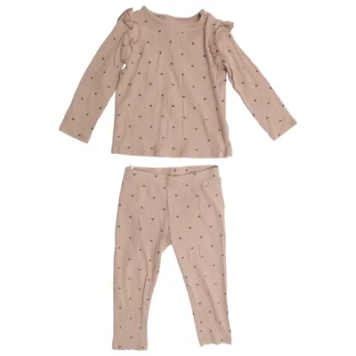 Set (Beige, Schwarz) von H&M Baumwolle, Elasthan
