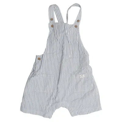 Tuinbroek (Blauw, Wit) van Lindex Baby Katoen