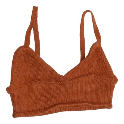 Crop top (Brun) från One Mile Akryl, Bomull