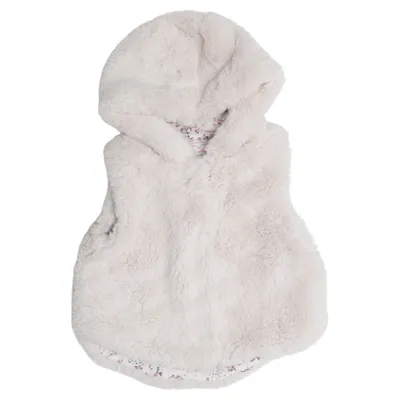 Fur vest (Beige) from Young Dimension Cotton, Polyester
