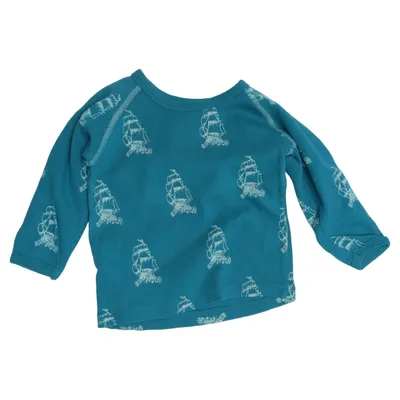 Long sleeve T-shirt (Blue, White) from Ej Sikke Lej Cotton