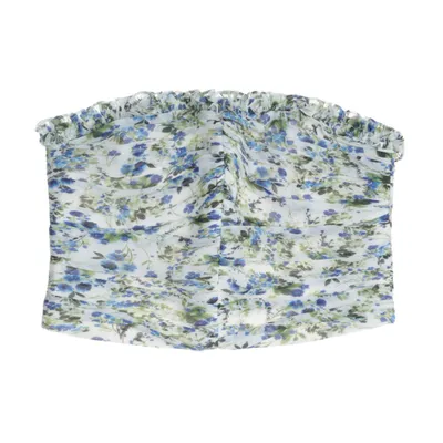 Tube top (White, Blue, Green) from Mango Cotton, Polyester