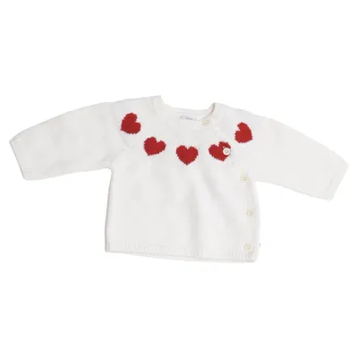 Tröja (Vit, Röd) från Petit Bateau Bomull, Ull