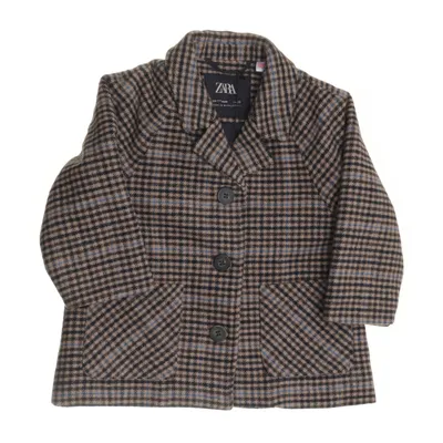 Frakke (Brun, Flerfarvet) fra Zara Polyester