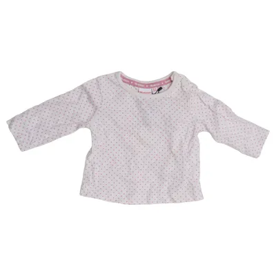 Long sleeve T-shirt (White, Pink) from Bluezoo Cotton