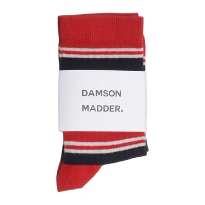 Sokken (Rood, Blauw, Wit) van Damson Madder Elastaan, Organisch katoen, Polyamide