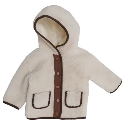 Fleece jacket (White, Brown) from Rikiki Polyester