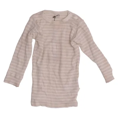 Långärmad t-shirt (Beige, Vit) från Dilling Merinoull, Silke