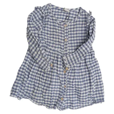Dress (Blue, White) from H&M Cotton, Viscose