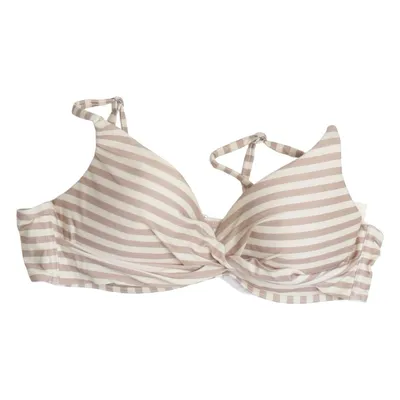 Bikiniöverdel (Beige, Vit) från Scampi Elastan, Återvunnen polyester