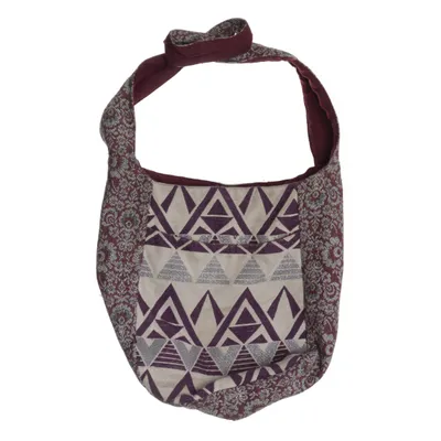 Axelremsväska (Röd, Beige) från Natura Akryl, Bomull, Metallfiber, Polyester