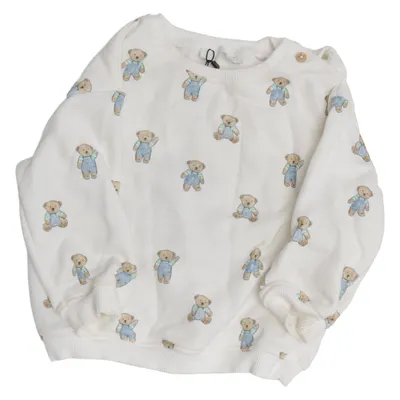 Sweatshirt (Blanc, Bleu) de Zara Coton