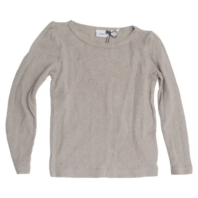 Langærmet t-shirt (Beige) fra Name It Metallfiber, Økologisk bomuld, Polyester