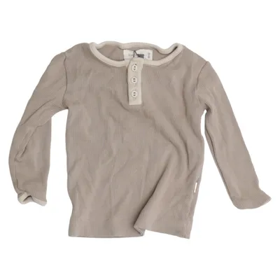 Henley shirt (Beige) from Petit Stories Elastane, Modal, Organic cotton