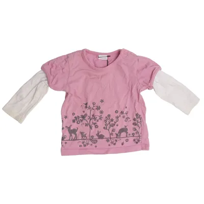 Long sleeve T-shirt (Pink, White) from Lindex Baby