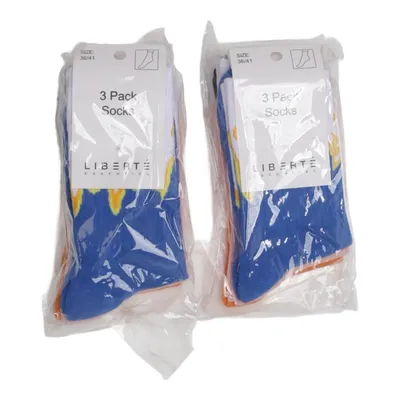 Strumpor (Blå, Gul, Vit) från Liberté Essentiel Bomull, Polyester