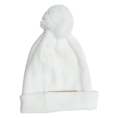 Bonnet à pompon (Blanc) de Salon Acrylique, Polyester